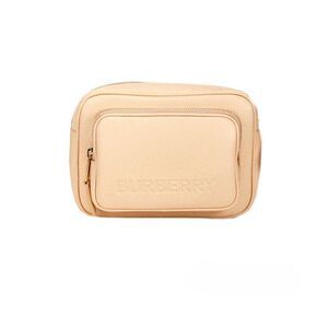 Burberry Burberry Small Branded Peach Pink Grainy Leather Camera Crossbody